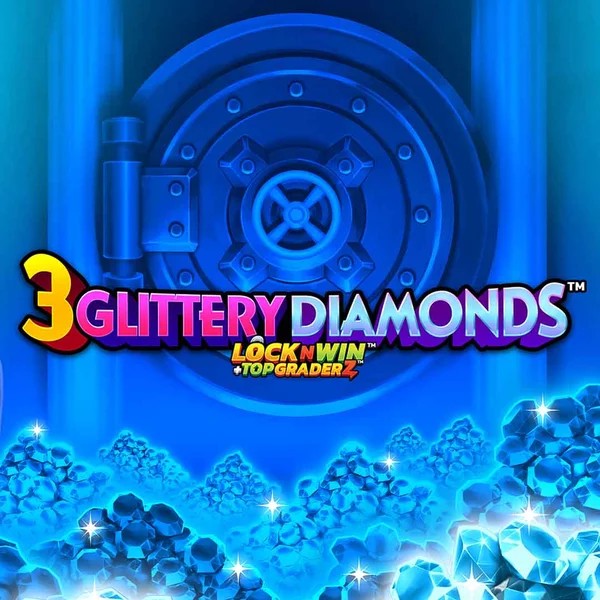 3 Glittery Diamonds logo – Slots by PearFiction Studios at Casoola Casino