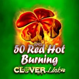 Slots logo of 50 Red Hot Burning Clover Links from Novomatic at Casoola Casino