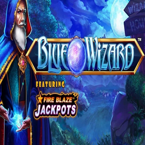Blue Wizard Fire Blaze Jackpots by Rarestone Gaming, showcased at casoola.info – game logo