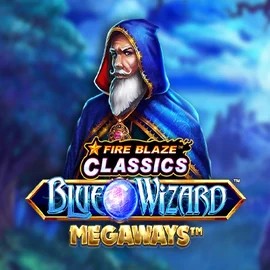 Fire Blaze Blue Wizard Megaways slot visual from Rarestone Gaming available on casoola.info