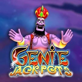 Genie Jackpots slot logo by Blueprint Gaming at Casoola Casino