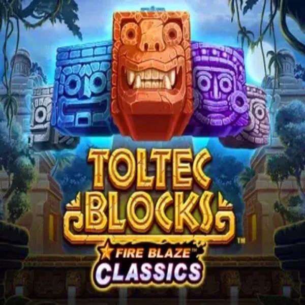 Fire Blaze: Toltec Blocks logo by Rarestone Gaming at Casoola Casino